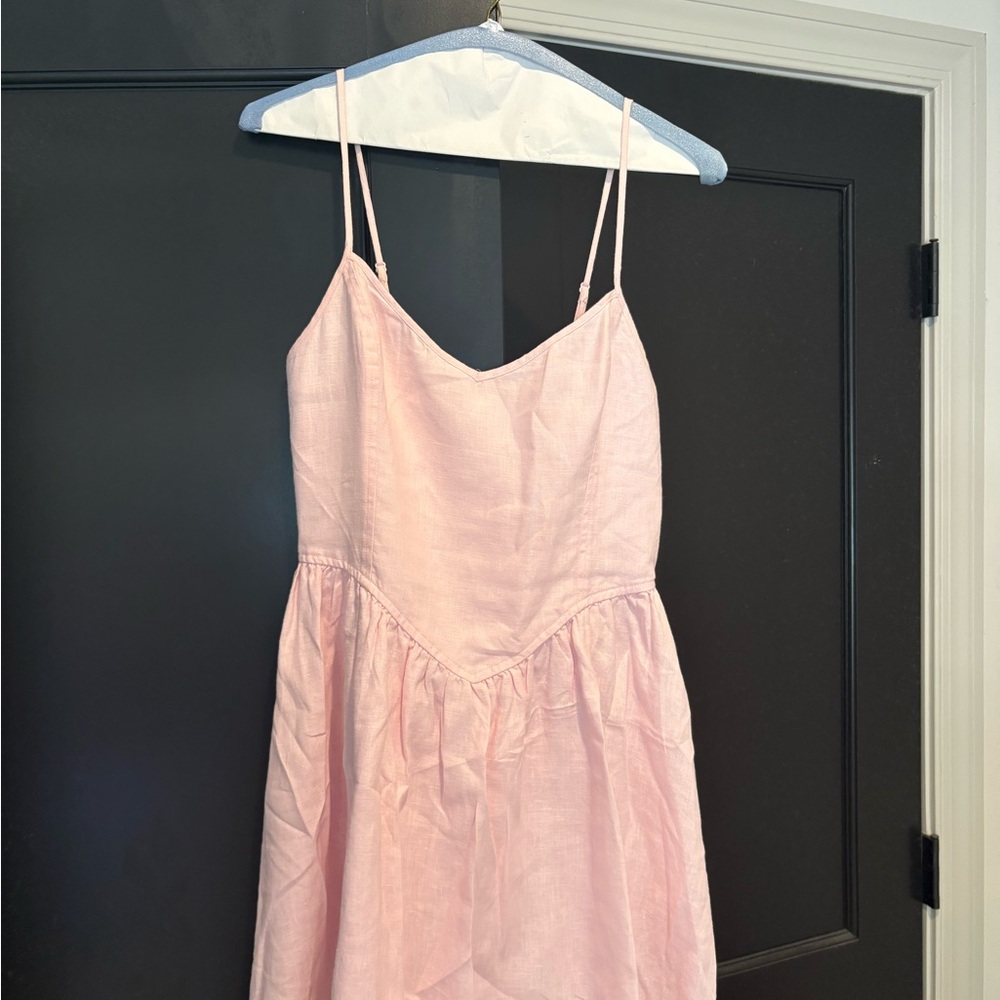 Aritzia Wilfred Pale Pink Spaghetti Strap Dress